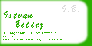 istvan bilicz business card